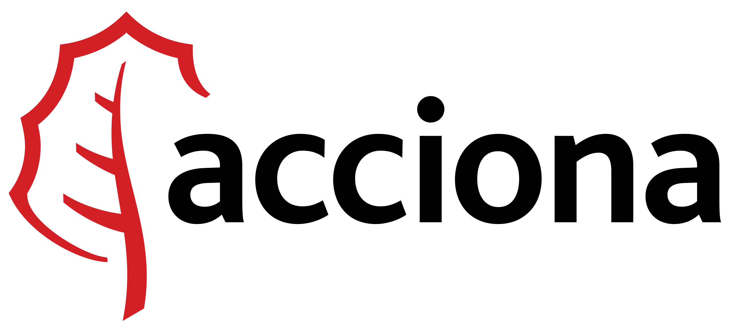 Logo for the Linux Foundation, featuring a stylized red outline of a feather or leaf to the left and the words "RISC-V" in bold black letters to the right.